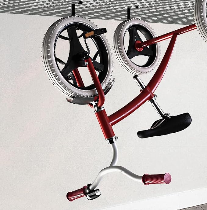 NACETURE Garage Ceiling Rack Bike Hooks, 8 Pack Storage Hooks (Flat Hook) | For garage ceiling storage racks to hang bicycles, ladders and equipment.