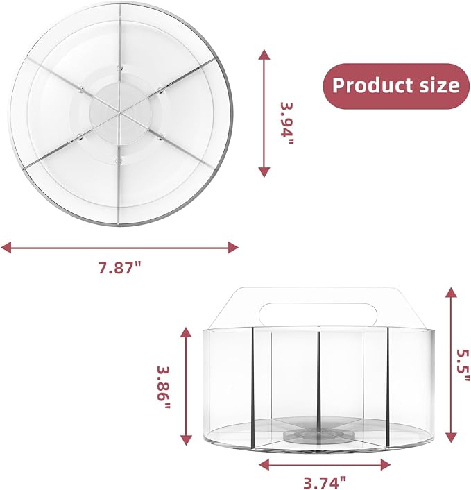 250pcs Acrylic Pencil Holder Marker Organizer, 360-Degree Rotating Pen Holder, Crayon Organizers for Kids Pencil Organizer Caddy Art Supply Lazy Susan Organizer for Desk Home School Office