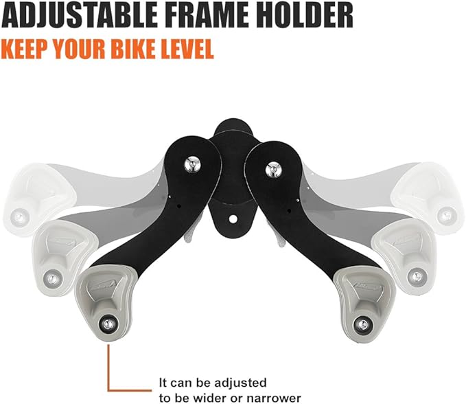 Ibera Bike Wall Mount - Adjustable Frame Holder & Soft Rubber Cradles - Garage Bike Rack for Road, MTB, Kids, Hybrid Bikes - Easy Installation & Space-Saving Design