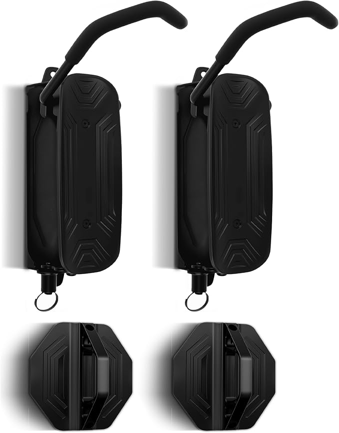Bike Wall Mount, 2 Pack Heavy Duty Bicycle Hangers for Garage Storage | Space Saving Vertical Bike Rack Holds up to 66 lbs, Swivel Bike Hooks for MTB & Road Bikes, Easy Install