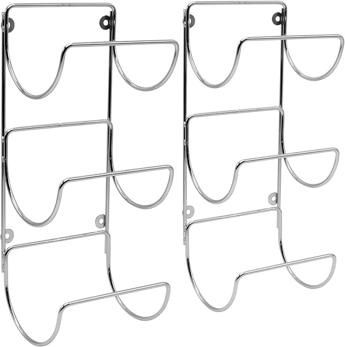 Sorbus Towel Holder for Bathroom Wall - 6 Level Wall Mounted Towel Rack Shelves for Rolled Bath Towels, Washcloths, Linen - Silver Hanging Towel Racks for Bathroom, Spa, Salon, Towel Storage Organizer