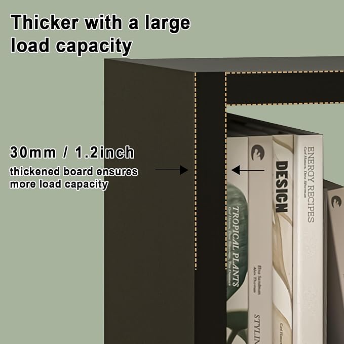 4 Cube Storage Organizer Shelf, Chocolate Color, 13in | 2026 Wooden Thick Frame, Anti-Tipping Kits, Reversible Open Back Bookcase