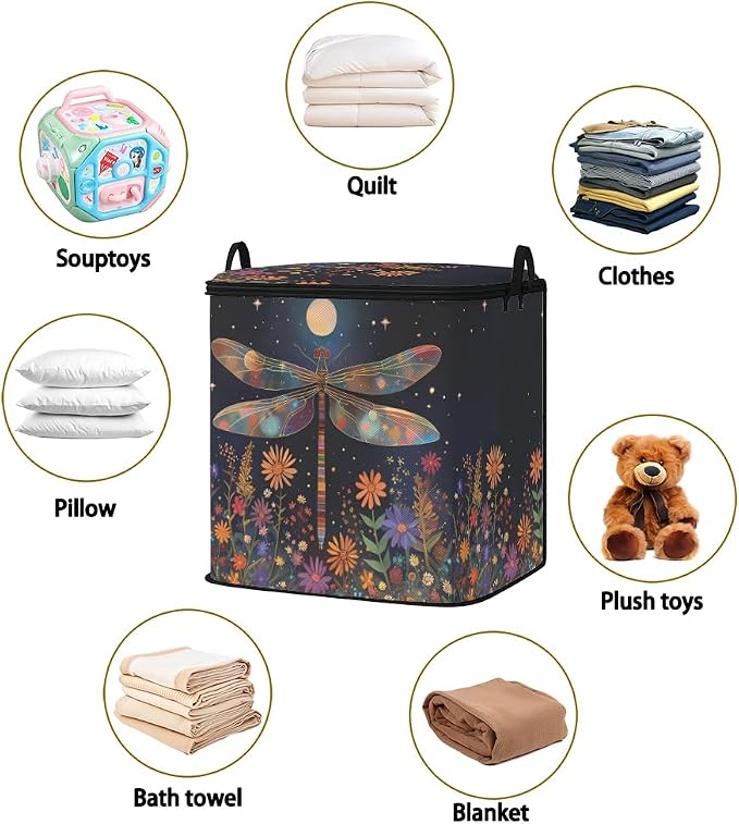 2pcs blanket storage bag for under bed,closet organizers 95L | clothing sweater sheet bedding comforter duvet quilt pillow toy storage bags with lids,dorm room essentials for containers