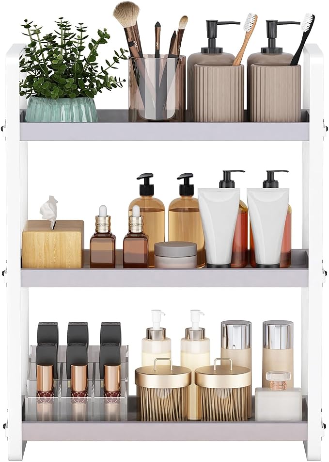 HNRLOY Bathroom Counter Organizer, Bathroom Counter Shelf, Makeup Organizer | Bathroom Countertop Organizer, Bathroom Sink Organizer, Perfume Organizer, Vanity Shelf, Bathroom Organization and Storage