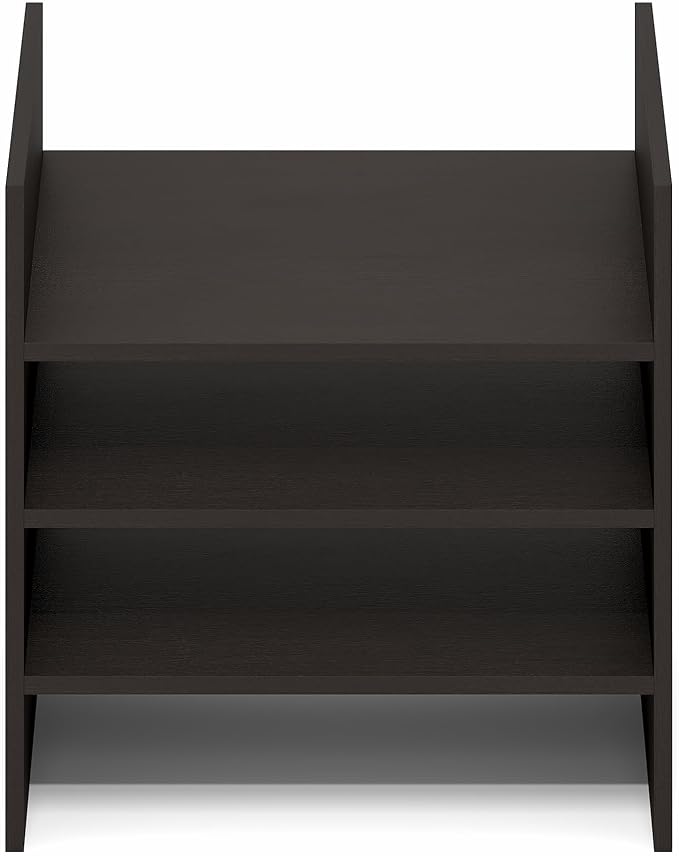 Furinno Cubicle 3-Shelf Cube Insert, 3-Tier Cube Organizer, Dark Oak | 12.9W x 12.9H, Shelf Accessory, Fits into Furinno Triple Thick Cubes, IKEA Kallax, for Organizers and Storage,