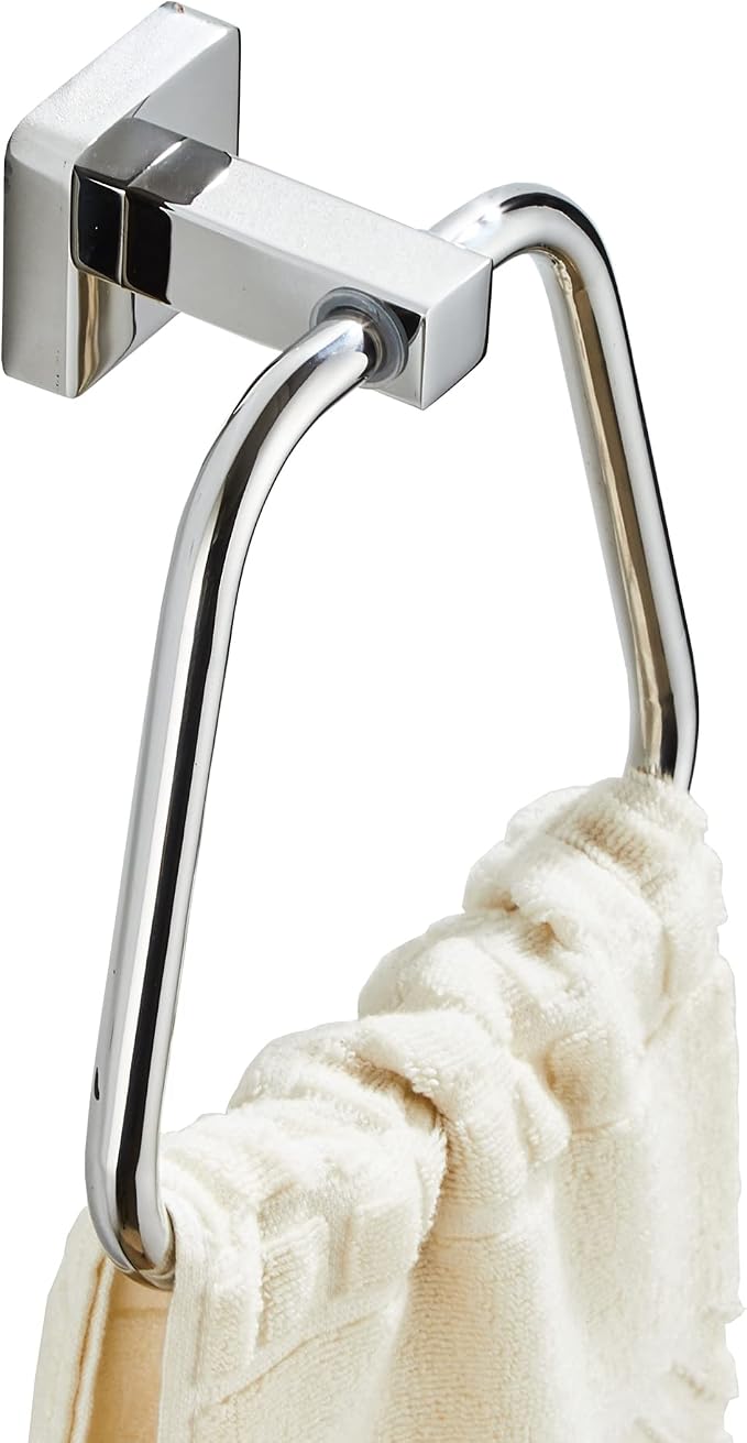Chrome Towel Ring for Bathroom 2 Pack, Kitchen Bath Towel Holder Hangers Wall Mount Heavy Duty Stainless Steel