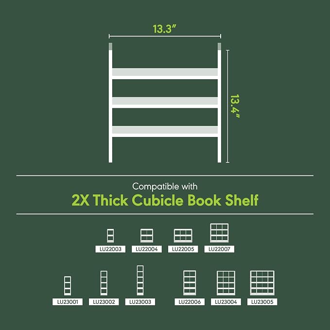 Furinno Cubicle Cube Insert, 3-Shelf Cube Organizer, Fits into Furinno Extra Thick Cubes, for Organizers and Storage, White (Does not fit IKEA Kallax Shelving)