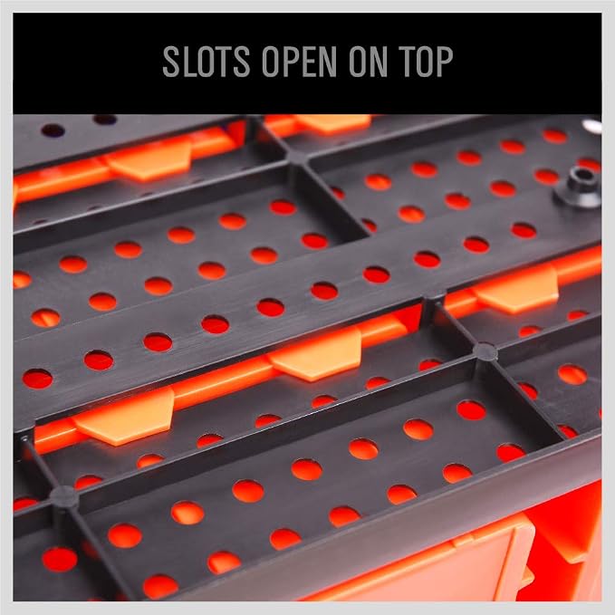 SEDY 30-Bin Wall-Mounted Storage Rack System - Heavy-Duty Garage Tool Organizer for Screws, Nuts, Bolts, Nails, Beads, and Small Hardware Parts - Easy Installation and Customizable