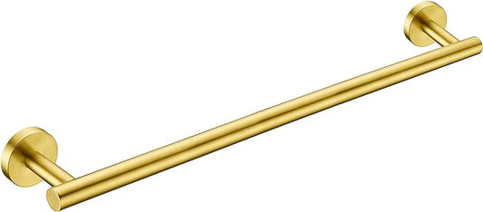 Nolimas Brushed Gold Bath Hand Towel Bar Single Bars Towel Rack Rod Classic Wall Mounted Stainless Steel Bathroom Towel Bar Toilet Kitchen Towel Shelf Single Layer,24inch