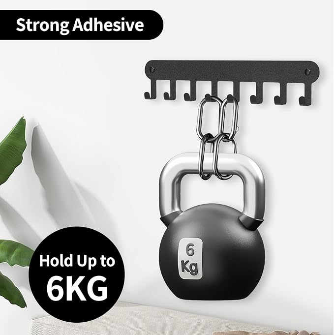 2 Pack Key Holder Wall Mount, Key Holder for Wall,Key Wall Holder | Key Hooks Hanging Keys, Key Hanger Wall Mount with 8 Hooks, Key Rack for Living Room, Kitchen, or Bathroo (Balck)