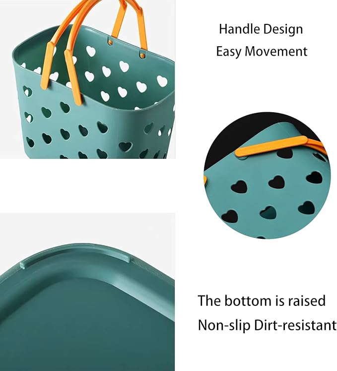 Portable Shower Caddy with handle Plastic Shower Basket Organizer, Blue | Bathroom Caddy Storage Tote Cleaning Supply Caddy for College Dorm, Kitchen, Pantry, Garage