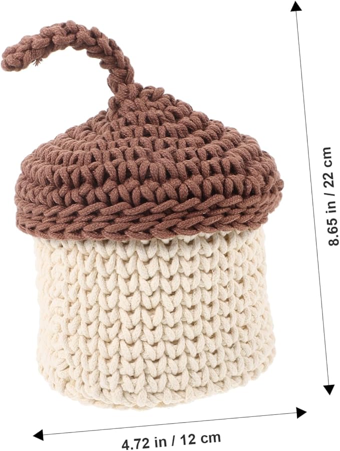 Healifty Woven Storage Basket Large Capacity Handwoven Cotton Rope Organizer for Home Kitchen Bathroom Decorative Plant Pot Holder Desktop Display