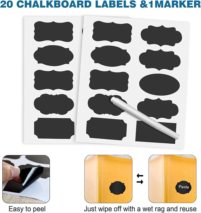 VERONES Large Tall Airtight Food Storage Containers, 10 PACK Containers Set | Plastic Airtight Kitchen & Pantry Organization, Ideal for Flour & Sugar Plastic Canisters with Labels