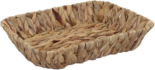 Fruit Tray, Grass Weaving Storage Bins for Fruit or Tea,Arts and Crafts. (RectangleC-1PC)