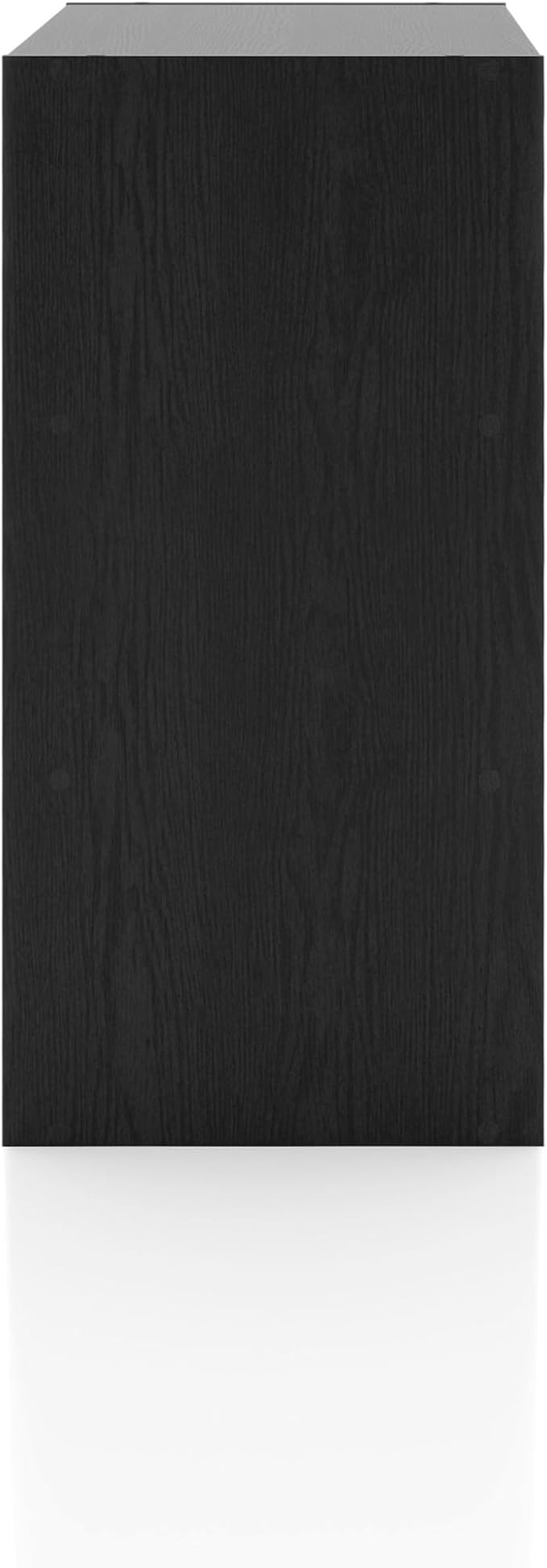 Homes: Inside + Out Apexa 4-Vertical Storage Organizer Shelves, Stackable Wood Bookcase for Organization, Dorm Teen Room Decor & Home Office, Black