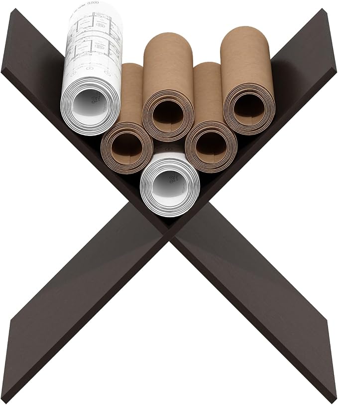 Furinno Cubicle X-Shelf Cube Insert, Cube Organizer, Dark Oak | 13.3W x 13.4H, Fits into Furinno Extra Thick Cubes, for Organizers and Storage (Does not fit IKEA Kallax Shelving)