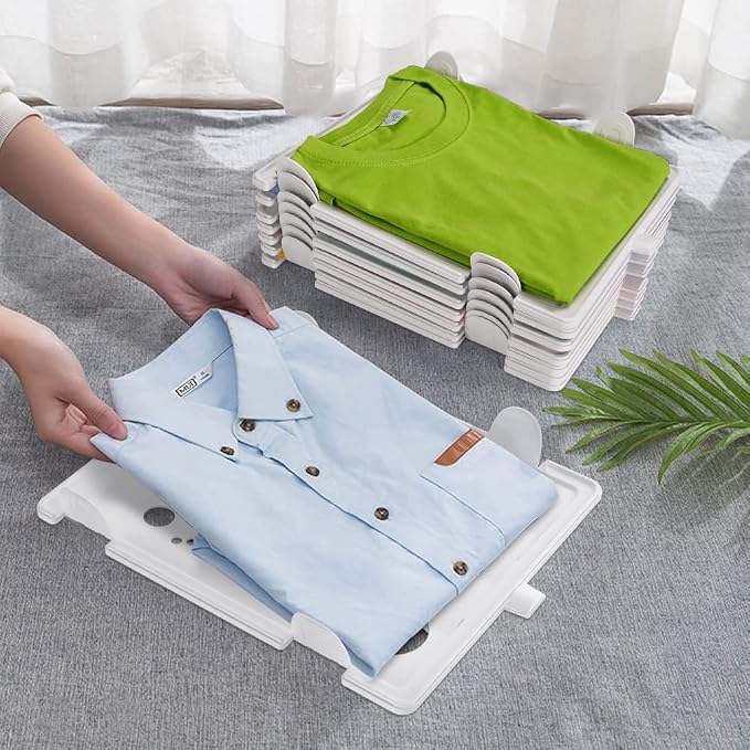 Clothing Organizer for Closet Storage,Stackable Shelf Dividers | Space-Savin Tshirt Organizer for Home Storage ,Ideal for Tshirts ,Sweater ,Pants Storage in Bedroom and Dormroom 10 Pack