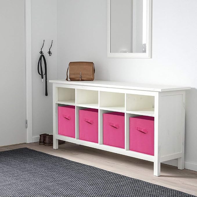 ShellKingdom Storage Bins, Foldable Fabric Storage Cubes And Cloth Storage | Storage Organizer For Closet And Toys, 10.5x10.5x11 INCH, 6 Pack (Fuchsia)