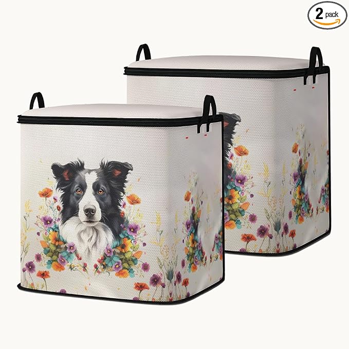 2pcs blanket storage bag for under bed,closet organizers 95L | clothing sweater sheet bedding comforter duvet quilt pillow toy storage bags with lids,dorm room essentials for containers