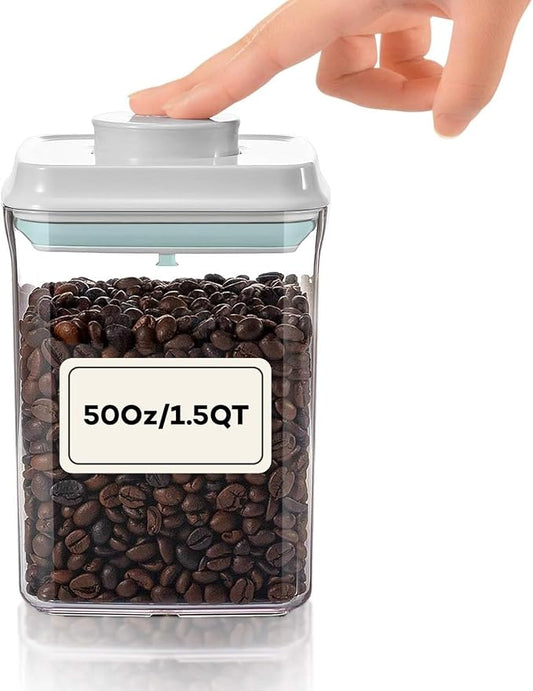 Bop Top Airtight Food Storage Containers | Pop-Top Lid | 6 Cups / 50 Oz | kitchen canister set, for flour, sugar, snacks, pasta, baking