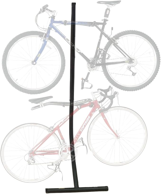 Saris Bike Bunk 2 Bike Storage Gravity Stand – No Drilling Required, Adjustable Arms, Floor & Wall Protection, Space-Saving Bike Rack for Home, Holds 2 Bikes
