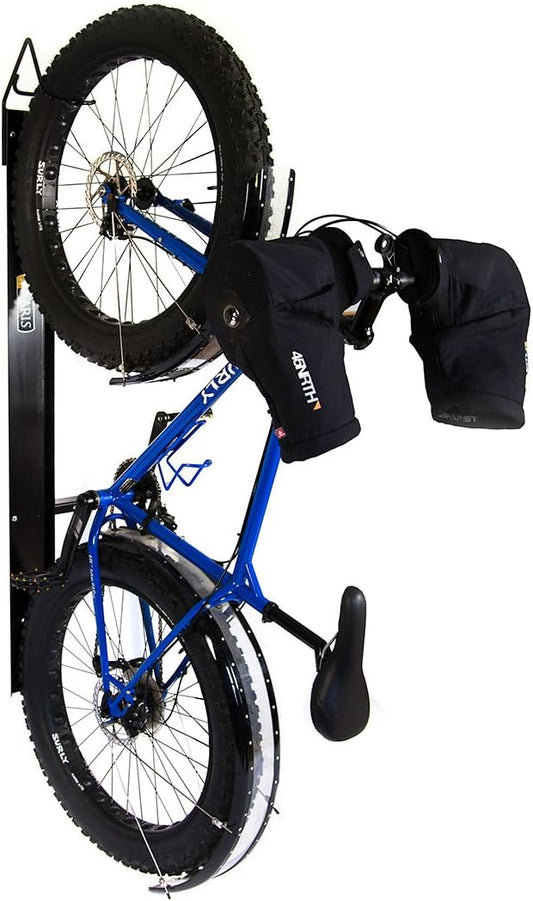 Saris Bike Trac Industrial Strength Vertical Bike Rack, Space Saving Bike Storage, Wheel Track, Full Length Tray, Perfect for Garage, Bike Hanger