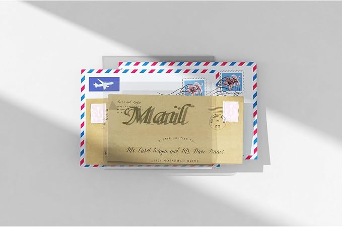 Cociat Acrylic Mail Holder for Wall Clear Hanging 6.6 X 2.2 Inch Mail Organizer Wall Mounted File Holder