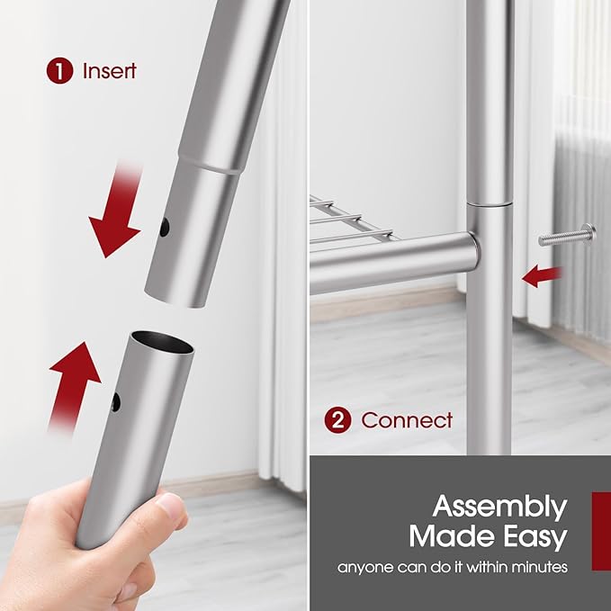Sakugi Storage Shelves - 5 Tier Shelf Organizer, Heavy Duty Garage Shelving Unit with Leveling Feet, Stable Metal Shelves Organizer for Pantry, Kitchen and Closet, 33.0" W x 12.6" D x 72.0" H, Silver