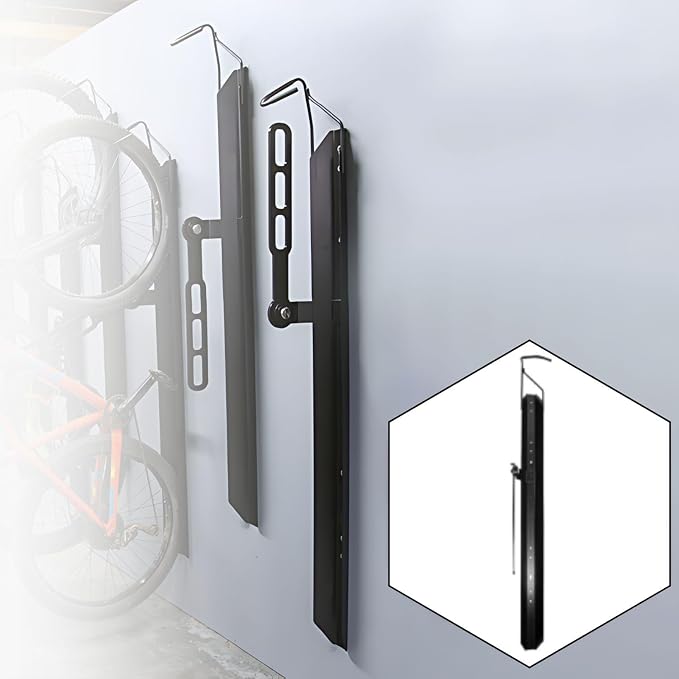 Saris Bike Trac Industrial Strength Vertical Bike Rack, Space Saving Bike Storage, Wheel Track, Full Length Tray, Perfect for Garage, Bike Hanger