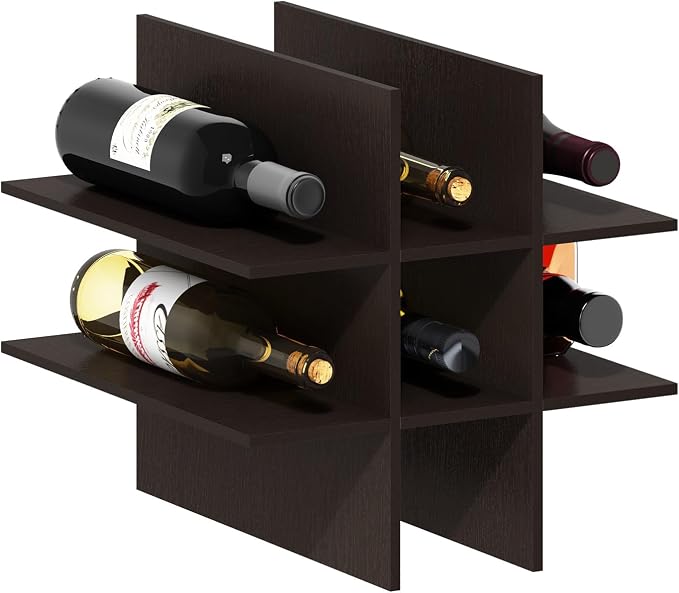 Furinno Cubicle 9-Compartment Cube Insert, Cube Organizer, Black Oak | Grid Shelf Dividers, Fits into Furinno Extra Thick Cubes, for Organizers and Storage (Does not fit IKEA Kallax Shelving)