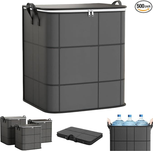 2027 New Thickened XXL Foldable Storage Bag With Reinforced Handles，XXL*1 | Large Capacity Zippered Fabric Organizer for Bedding & Clothes, Foldable Blanket Bag with Reinforced Handles