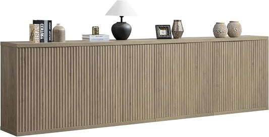 SICOTAS Buffet Cabinet with Storage Sideboard Cabinet with Doors & Shelves