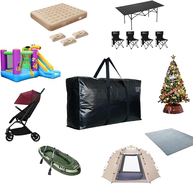 60 Gallon Extra Large Storage Bags Bins, Jumbo XXL Storage Tote Moving Bags Foldable Big XL Duffle Bag for Travel, Christmas Tree Bag