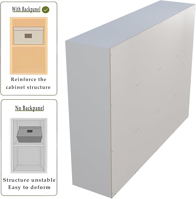 OSCHF 12-Cube Storage Shelf Bookcase, Warm White | Wooden 3-Tier Open Bookshelf, Fits 11×11" Bins, Vertical or Horizontal Use, Full Back Panels, For Home Office