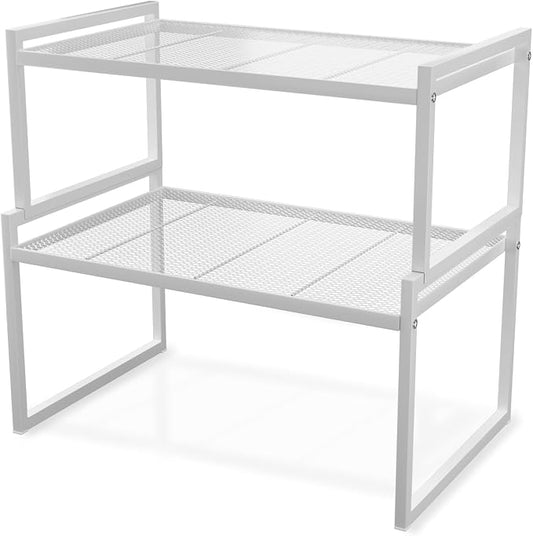 Set of 2 Cabinet Organizers 12.6''W 44 LBS Load Capacity Heavy Duty Kitchen Pantry Shelves Counter Countertop Storage Racks
