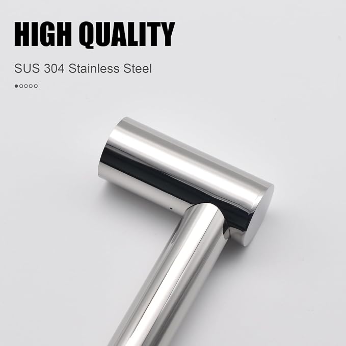 Towel Bar - Adjustable 304 Stainless Steel Towel Holder for Bathroom | Sturdy and Rustproof Wall Mounted Towel Rack for Bathroom Accessories(11.8inch-22.6inch) , Polished Silver