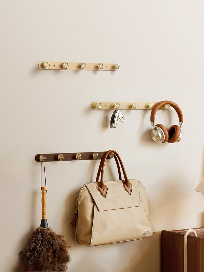 1 Pack Coat Rack Wall Mounted Champagne Bronze Towel Hooks for Bathrooms Wall Hooks for Hanging Robe Coat Hooks Kitchen Decorative Heavy Duty Zinc Alloy