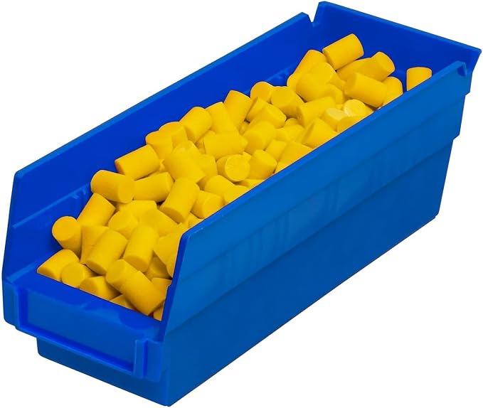 Akro-Mils 30120 Heavy Duty Plastic Shelf Bins, 12"x 4"x 4", Blue, 24-Pack | Heavy Duty Nesting Storage Bins for Garage, Closet, Refrigerator, Kitchen, Cabinet, Drawer Organization, Pantry Organization