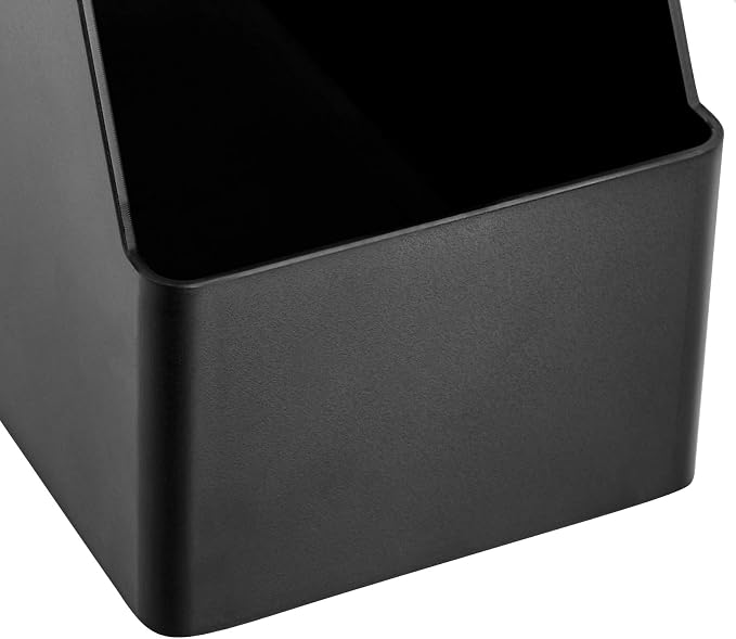 Amazon Basics Plastic Desk Organizer Vertical Magazine Rack and File Holder, Black, 12-Pack