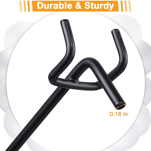 200 Pcs Peg Board Shelving Hooks Stainless Steel Hanging Board Pegs Wall Display Hooks Bulk for 1/8 1/4 Garage Storage Organizer Accessories (6 Inch,Black)