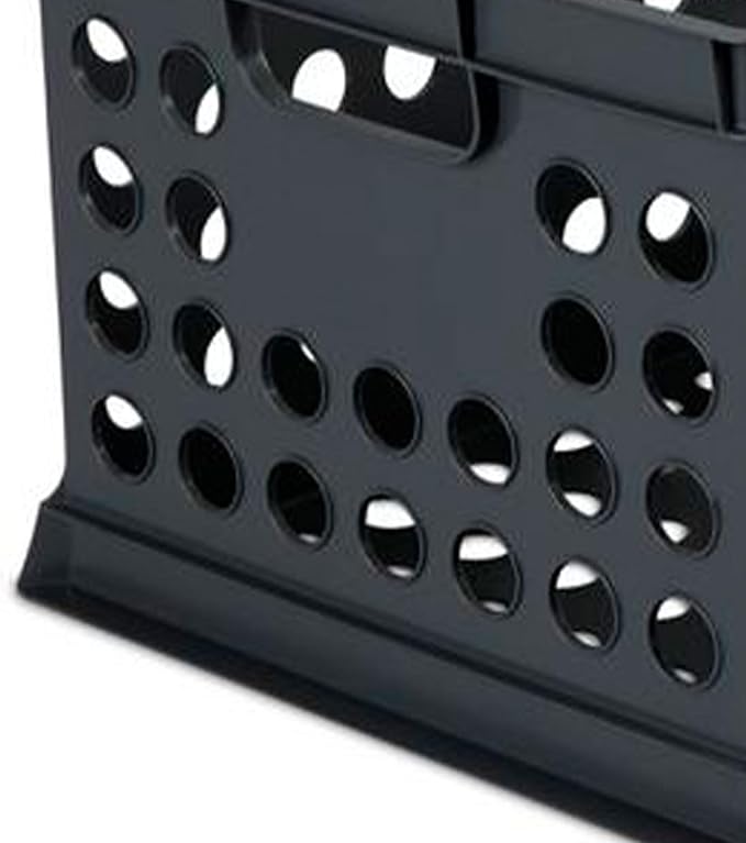 Sterilite Storage Crate Bin File Organizer for Home & Office,Black, 24-Pack | Heavy-Duty and Stackable Plastic Boxes and Containers for Desk, Cabinet, Dorm, Garage, or Utility Organization