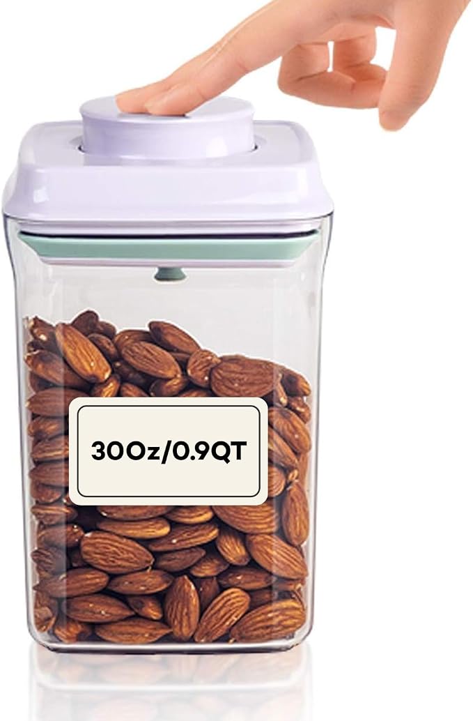 Bop Top Airtight Food Storage Containers | Pop-Top Lid | 3.5 Cups / 30 Oz | kitchen canister set, for flour, sugar, snacks, pasta, baking