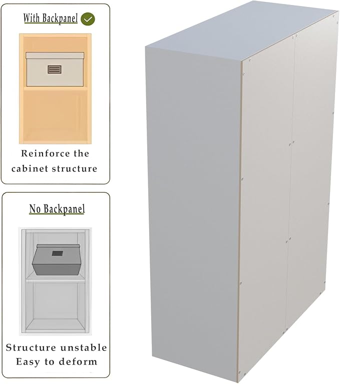 OSCHF 6-Cube Storage Shelf Bookcase, Warm White | Wooden 3-Tier Open Bookshelf, Fits 11×11" Bins, Vertical or Horizontal Use, Full Back Panels, For Home Office