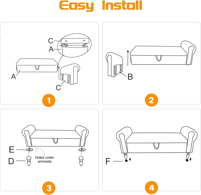 55" Storage Bench, End of Bed Bench with Rolled Arm and Nailhead Trim, Upholstered Bedroom Bench with Storage, Ottoman Bench for End of Bedroom, Living Room, Entryway (Beige Linen)