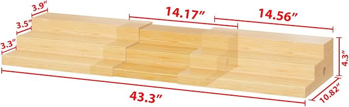 Extra-Long Bamboo Can Rack, 3-Tier Pantry Organizer, Holds 45 Cans | Designed for larger pantries, this extra-long organizer stores up to 45 standard cans while keeping every can visible.