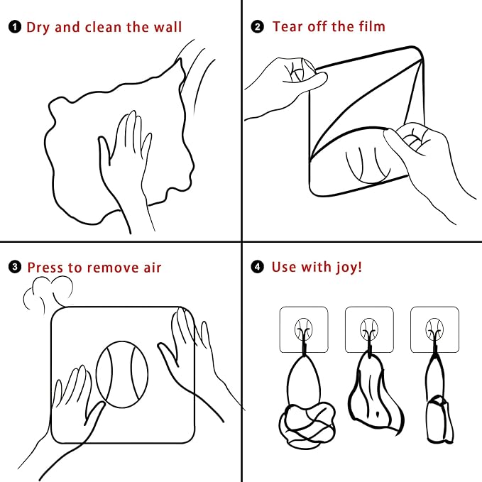 Latoxcaa Heavy Duty Adhesive Wall Hooks - Strong & Transparent, Hold up to 22lb, Waterproof & Reusable, Ideal for Kitchen, Bathroom, and Office (20 Pack)