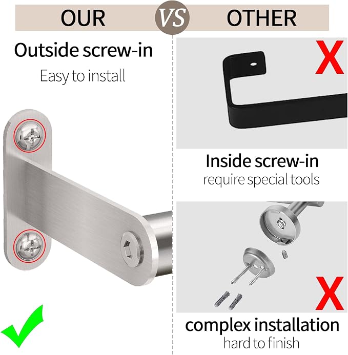 JUYSON Single Towel Bar for Bathroom, 30 Inch Towel Rack, Brushed Nickel | Wall Mounted, Stainless Steel, Rust Resistant, Space-Saving Design, Easy Installation