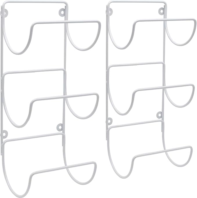 Sorbus Towel Holder for Bathroom Wall - 6 Level Wall Mounted Towel Rack Shelves for Rolled Bath Towels, Washcloths, Linens - White Hanging Towel Racks for Bathroom, Spa, Salon, Towel Storage Organizer