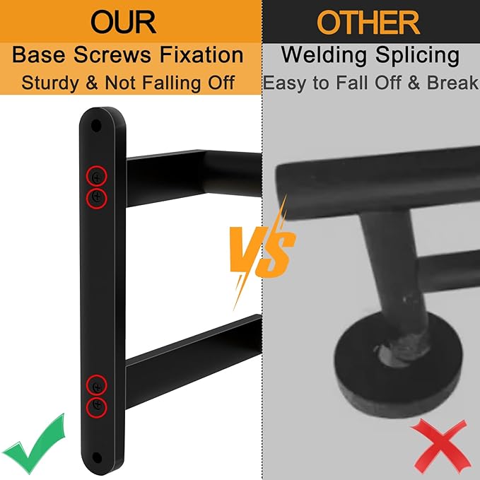 32Inch Double Towel Bar, JIAPAIDUO Towel Rack for Bathroom, Stainless Steel Double Bath Towel Bar, Wall Mounted Towel Holder, Matte Black