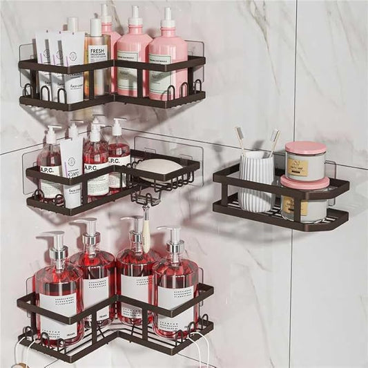 Youvip Corner Shower Caddy - Rust-Proof, Space-Saving, Easy to Install Organizer for Bathroom. Copper